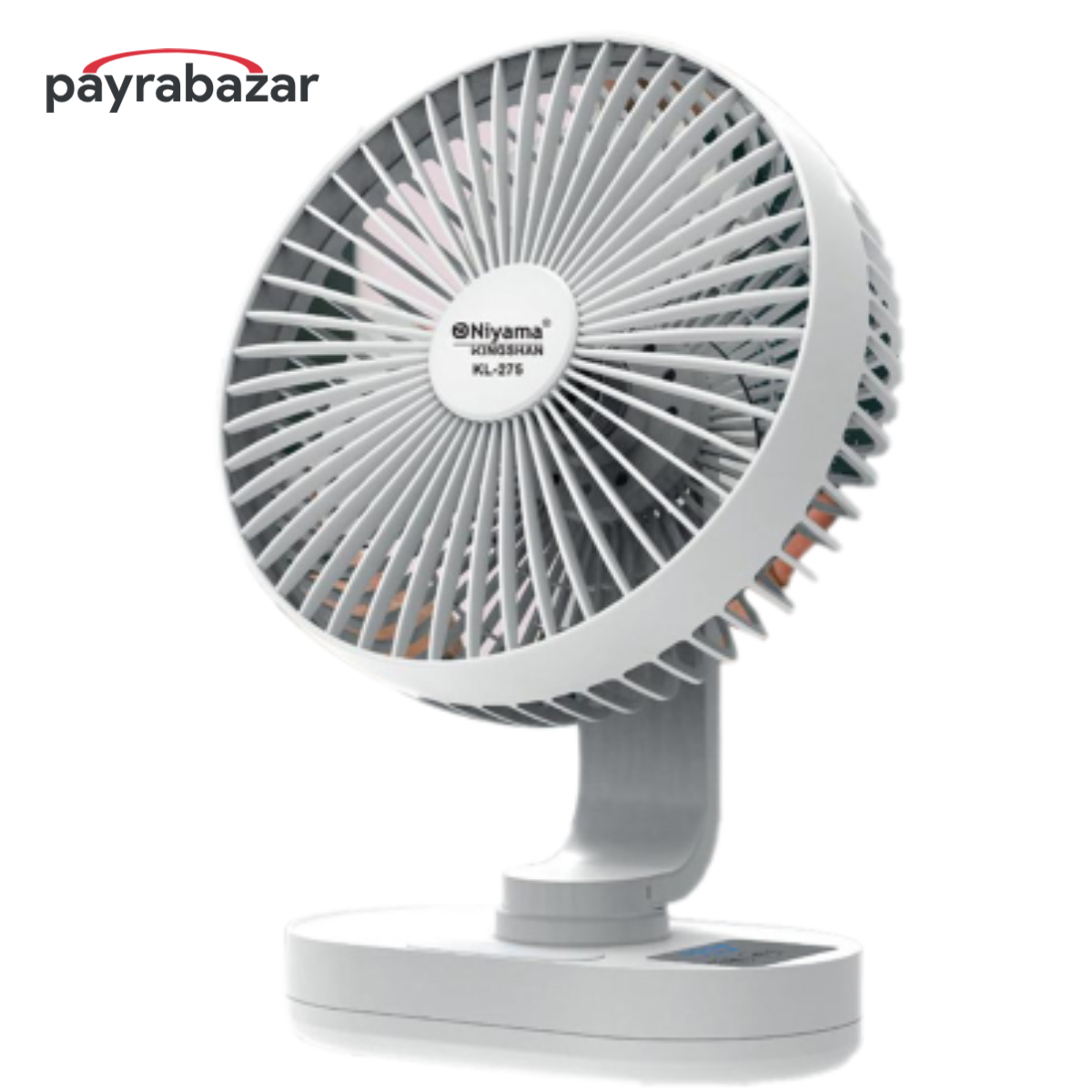 NIYAMA KL-275 Rechargeable Table Fan with LED Light - 7 Inch NIYAMA KL-275 Rechargeable Table Fan